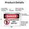 Signmission Construction Area Keep Out Danger Sign, Aluminum, 10in W x 7in L, 2PK OS-2PACK-DS-A-710-L-1096 - alternate 4